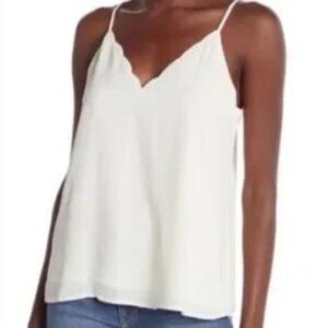 Allison Joy Evereve Cream Scalloped Cami Size Small